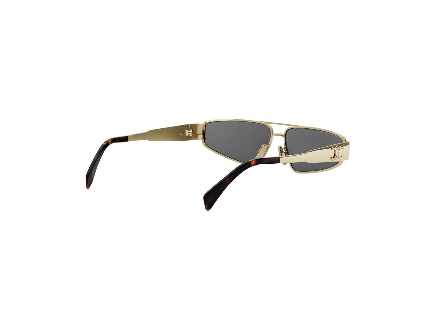 CELINE METAL TRIOMPHE GOLD GEOMETRIC SUNGLASSES CL40318U 30A 59