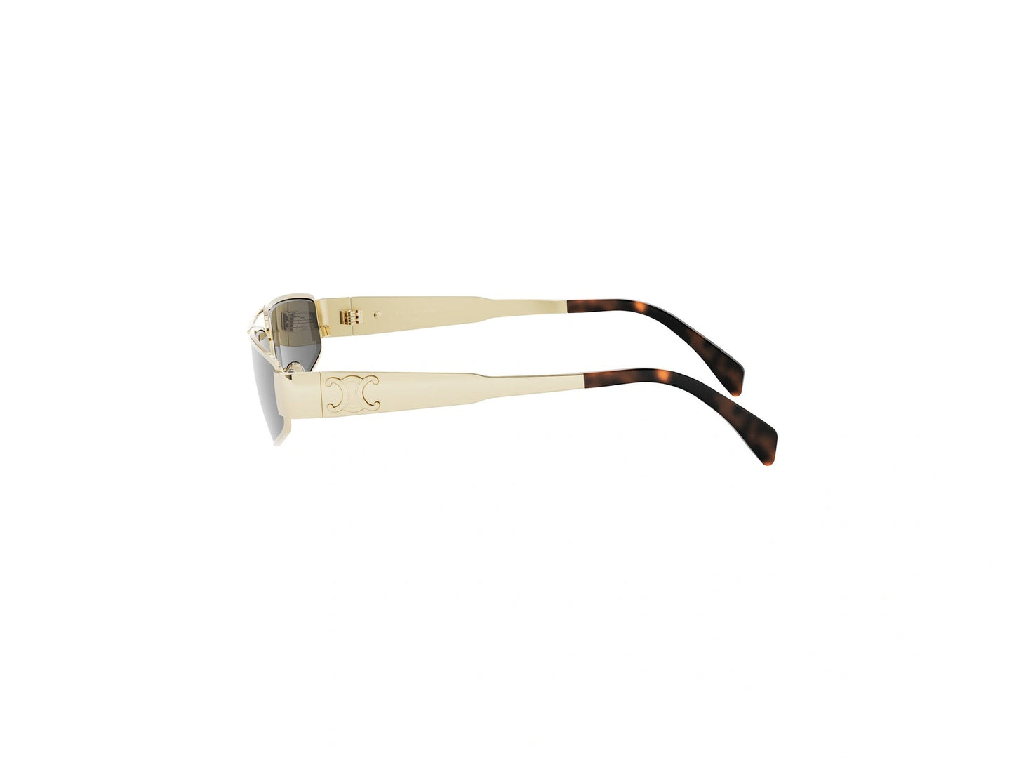 CELINE METAL TRIOMPHE GOLD GEOMETRIC SUNGLASSES CL40318U 30A 59
