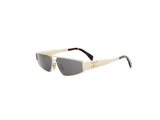 CELINE METAL TRIOMPHE GOLD GEOMETRIC SUNGLASSES CL40318U 30A 59