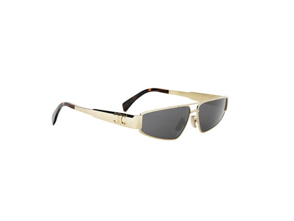 CELINE METAL TRIOMPHE GOLD GEOMETRIC SUNGLASSES CL40318U 30A 59