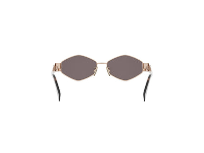 CELINE METAL TRIOMPHE GOLD GEOMETRIC SUNGLASSES CL40254U 28A 54