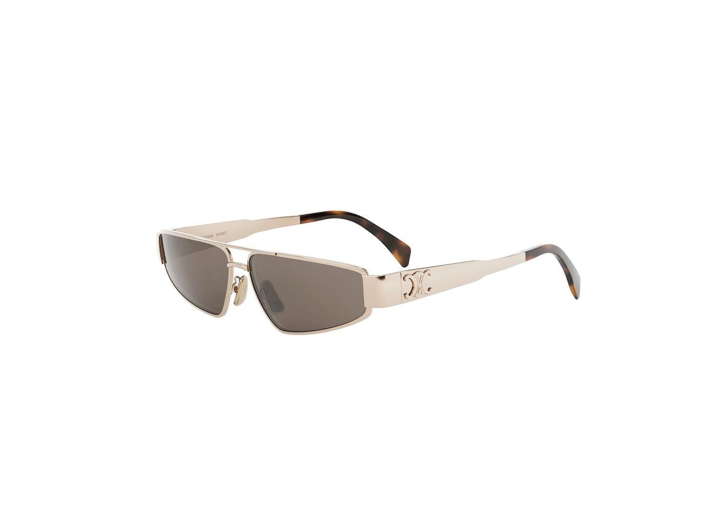 CELINE Metal Triomphe Rose Geometric Sunglasses CL40318U 28E 59