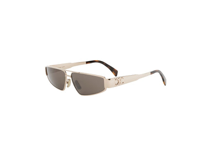 CELINE Metal Triomphe Rose Geometric Sunglasses CL40318U 28E 59