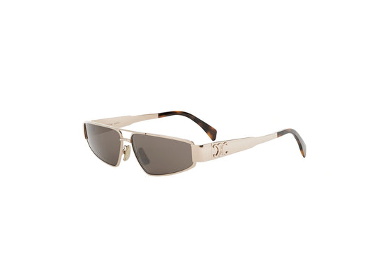 CELINE Metal Triomphe Rose Geometric Sunglasses CL40318U 28E 59