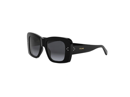 CELINE 3 Dots Black Geometric Sunglasses CL40321I 01B 53