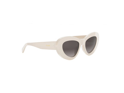 CELINE 3 Dots White Cat Eye Sunglasses CL40320U 25F 52