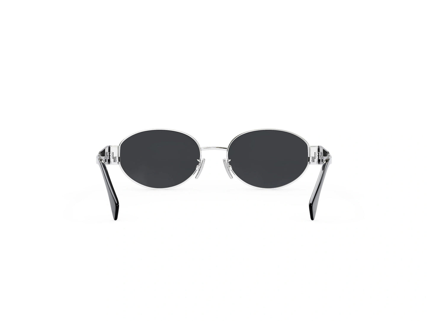 CELINE Metal Triomphe Silver Oval Sunglasses CL40235U 16A 54