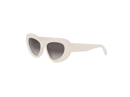 CELINE 3 Dots White Cat Eye Sunglasses CL40320U 25F 52