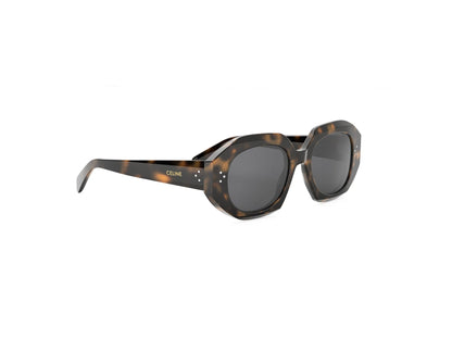 CELINE 3 Dots Havana Geometric Sunglasses CL40319I 53A 52