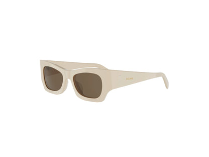 CELINE 3 Dots White Cat Eye Sunglasses CL40333U 25E 52