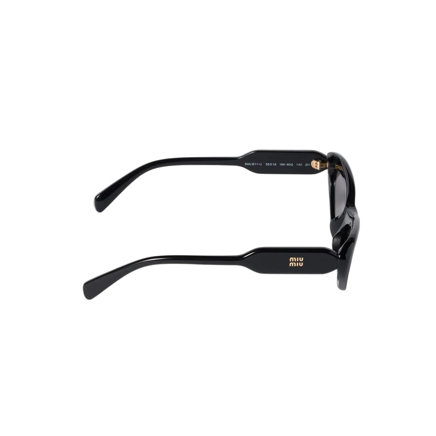 Miu Miu MU B11SU Cat Eye BLACK DARK GREY Sunglasses