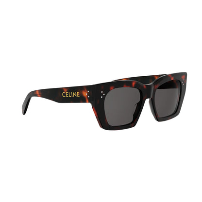 CELINE 3 Dots Havana Square Sunglasses CL40342I 52A 53