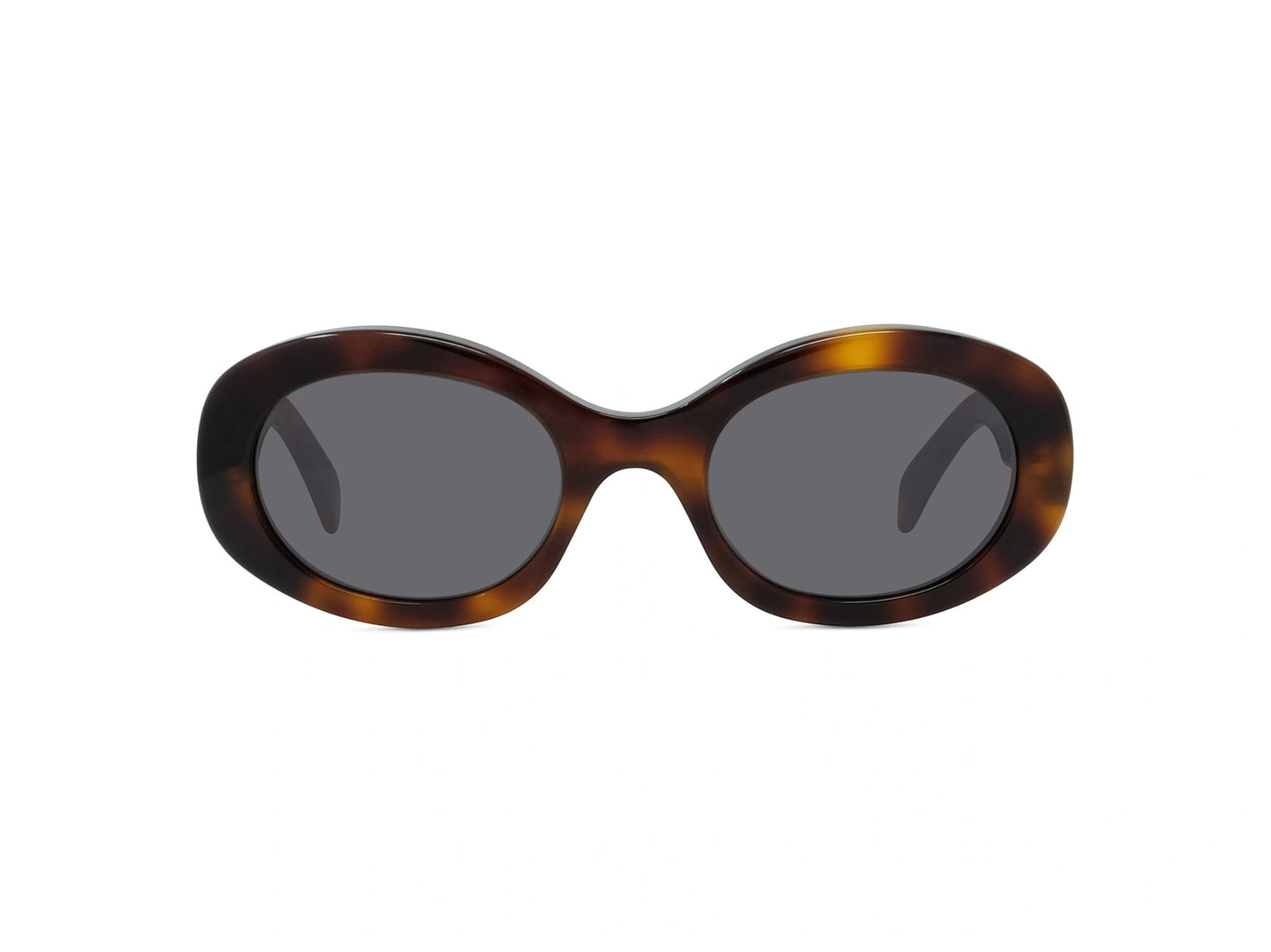 CELINE Triomphe Havana Oval Sunglasses CL40194U 53A 52