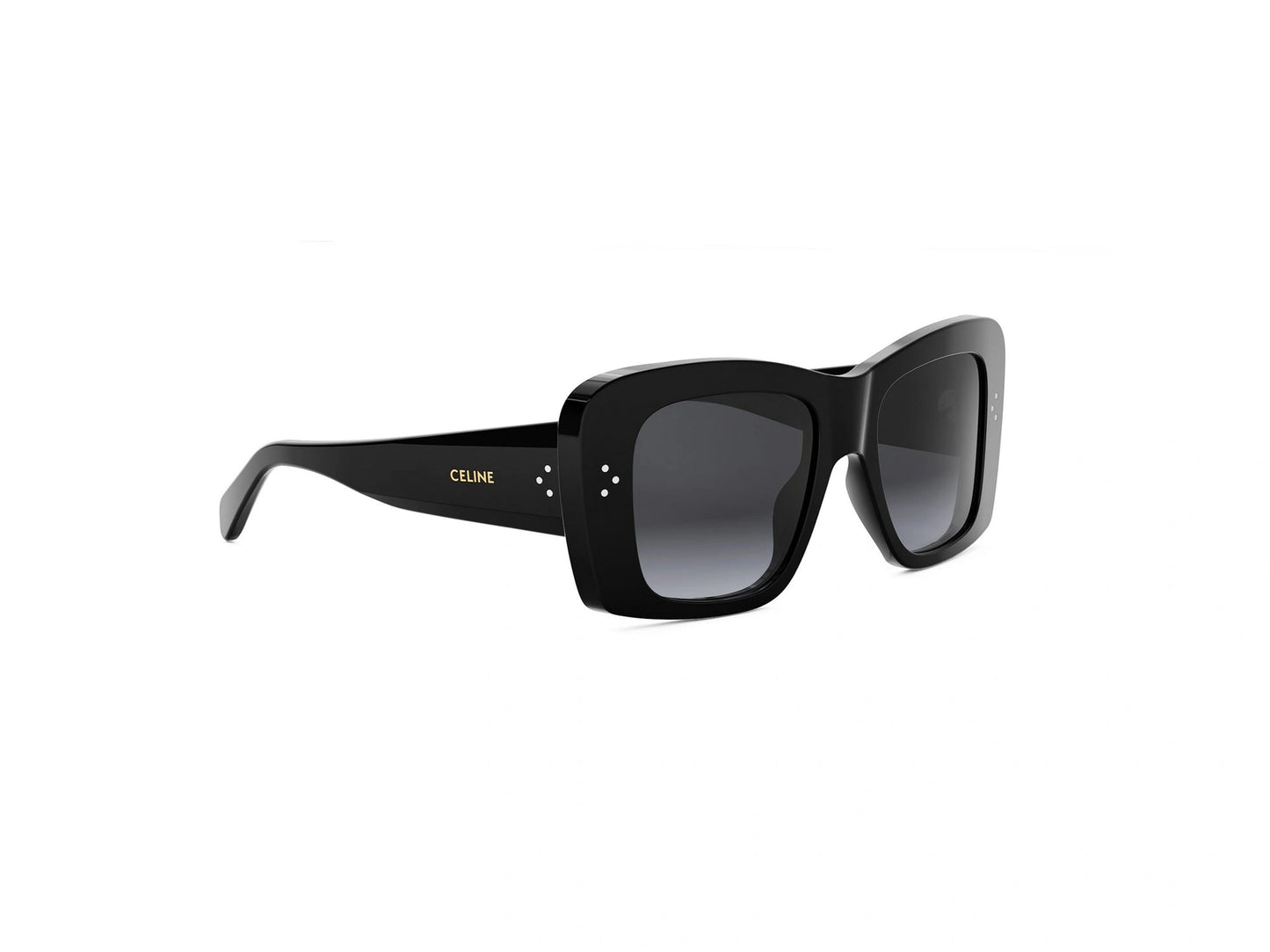 CELINE 3 Dots Black Geometric Sunglasses CL40321I 01B 53