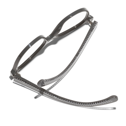 Chanel Black-Grey Sunglasses | CHANEL CH6057 Mask Glasses Black-Grey