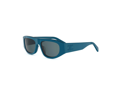 CELINE Triomphe Blue Geometric Sunglasses CL40334U 84V 55