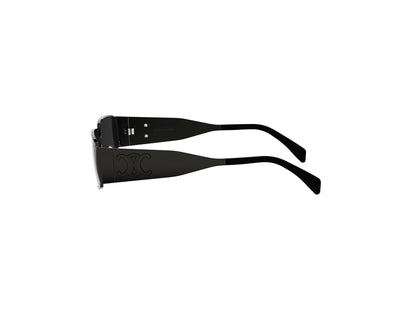 CELINE Metal Triomphe Silver Rectangular Sunglasses CL40325U 14A 59