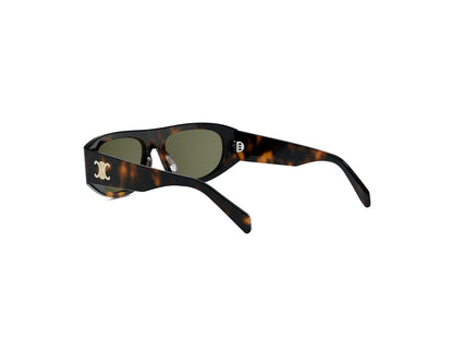 CELINE Triomphe Havana Geometric Sunglasses CL40334U 53N 55