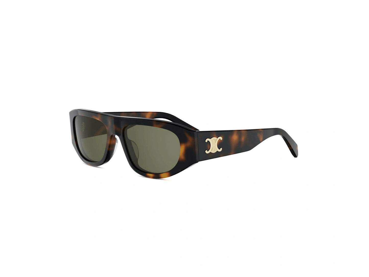 CELINE Triomphe Havana Geometric Sunglasses CL40334U 53N 55