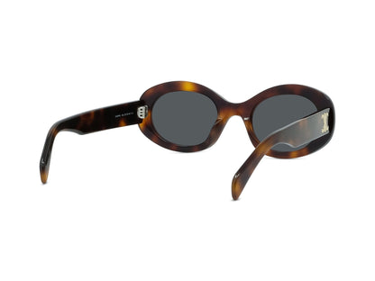 CELINE Triomphe Havana Oval Sunglasses CL40194U 53A 52