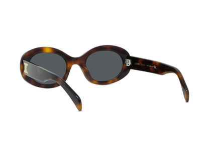 CELINE Triomphe Havana Oval Sunglasses CL40194U 53A 52