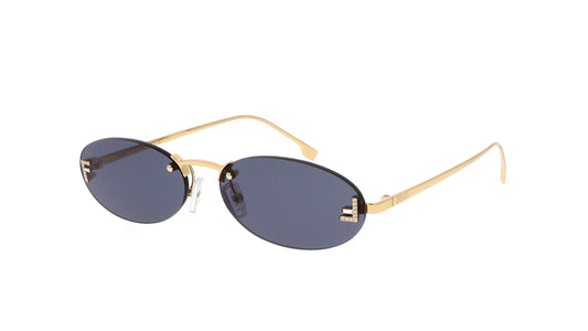 משקפי שמש פנדי כחול זהב | FENDI First Oval Sunglasses