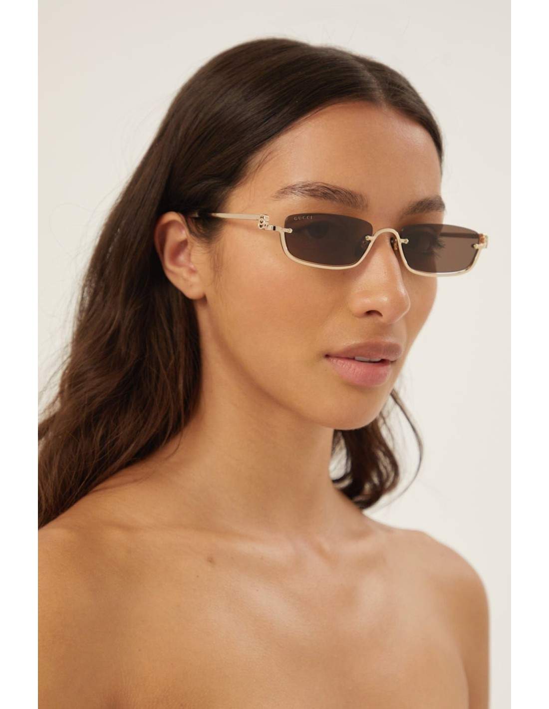 משקפי שמש של גוצ'י זהב-חום | GUCCI GG1278S Brown-Green