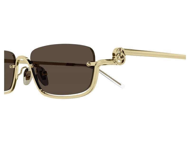 משקפי שמש של גוצ'י זהב-חום | GUCCI GG1278S Brown-Green
